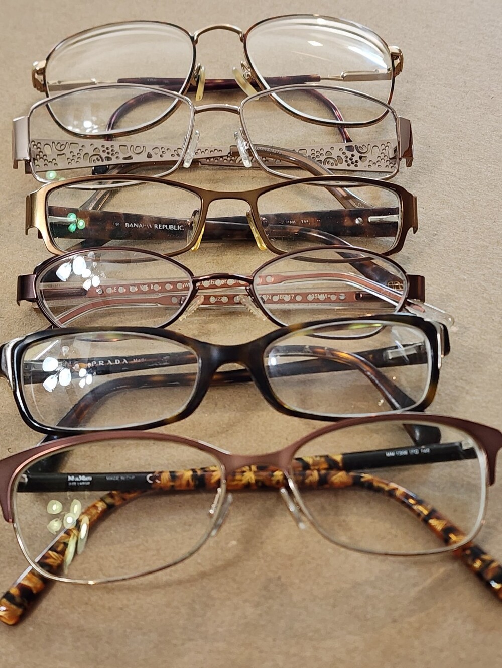 Lot of 6 Vintage Eyeglasses Frames Designer Mix Polo Ralph Lauren, Ted Baker